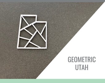 Utah Geometric State Outline for Glowforge Laser Cut Files svg, png, pdf, dxf, eps