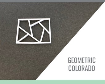 Colorado State Geometric State Outline for Glowforge Laser Cut Files svg, png, pdf, dxf, eps