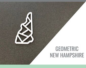 New Hampshire Geometric State Outline for Glowforge Laser Cut Files svg, png, pdf, dxf, eps