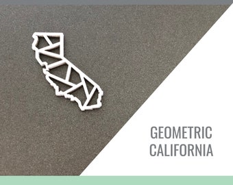 California Geometric State Outline for Glowforge Laser Cut Files svg, png, pdf, dxf, eps