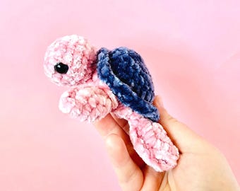 Tortuga de peluche hecha a mano, suave, animal de peluche, decoración de guardería oceánica, juguete de peluche de vida marina, lindo regalo para baby shower, estética costera, regalo para niños