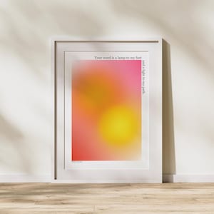Psalm 119:105 Aesthetic Gradient Aura Digital Print, Christian Digital Art, Scripture Art, Digital Download, Christian Home Decor, Wall Art