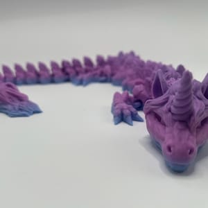 Articulated Dragon Unicorn - fidget toy, flexi for desk 3D print