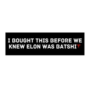 Elon Batshit Autoaufkleber