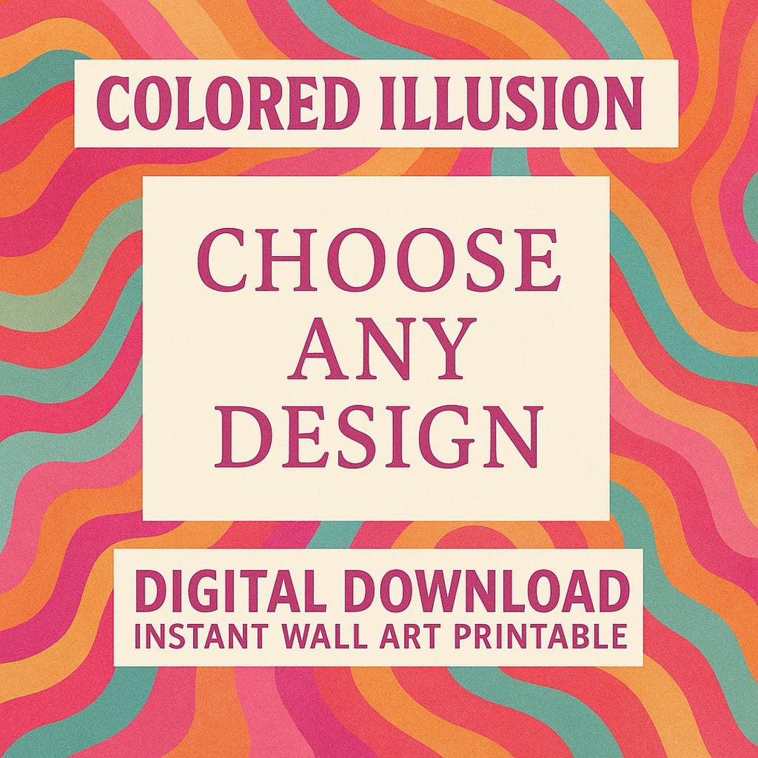 Digital Download Maximalist Wall Art, Vibrant Home Decor, Printable Art ...