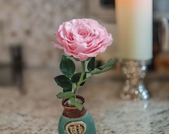 A Gorgeous Handmade Flower_ pink Rose_single or bouquet_Perfect Gift for her