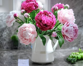 A Gorgeous Handmade Flower_ PEONY_single or bouquet_Perfect Gift for her,Pick your color.