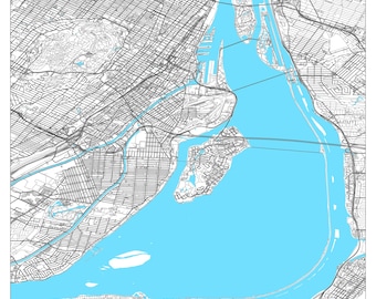 Minimalist Montreal City Map Print: Modern Wall Art (Digital Download)