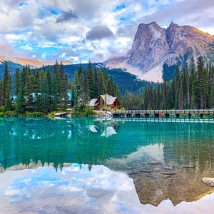 Emerald Lake Digital Print - Yoho National Park, Canada Turquoise Lake Art - Canadian Rocky Mountains Landscape Digital Download Wall Art
