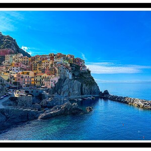 Cinque Terre Wall Art – Manarola Italy Digital Download, Colorful Coastal Village Print, Mediterranean Travel