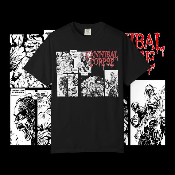 Cannibal Corpse Graphic Tee: Vintage Black Metal Band T-Shirt