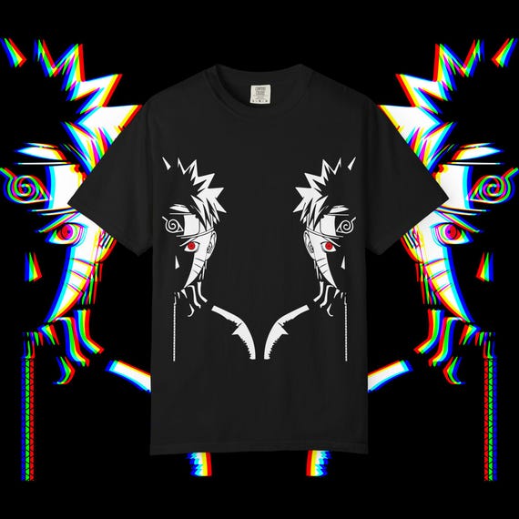 Anime Graphic T-Shirt: Garment-Dyed Ring-Spun Cotton Tee