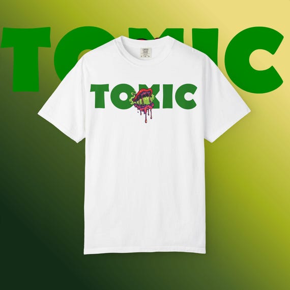 Toxic Vibes T-Shirt, Unisex Graphic Tee, Streetwear Style, Eco-Friendly Cotton, Gift for Gamers, Perfect for Music Festivals