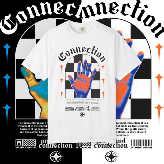 Connection Graphic Tee: Unisex Streetwear T-Shirt, Artistic Design