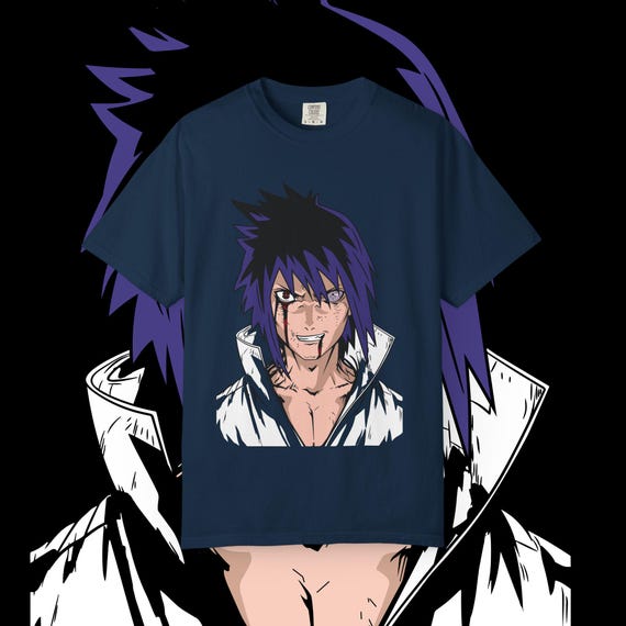 Sasuke Uchiha Anime T-Shirt: Geometric Japanese Manga Tee