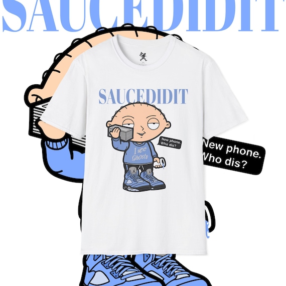 Stewie Griffin T-Shirt - "New phone Who dis?" Cartoon Tee