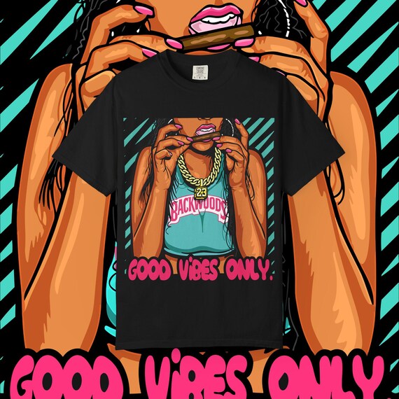 Good Vibes Only T-Shirt: Unisex Garment-Dyed Cotton Graphic Tee