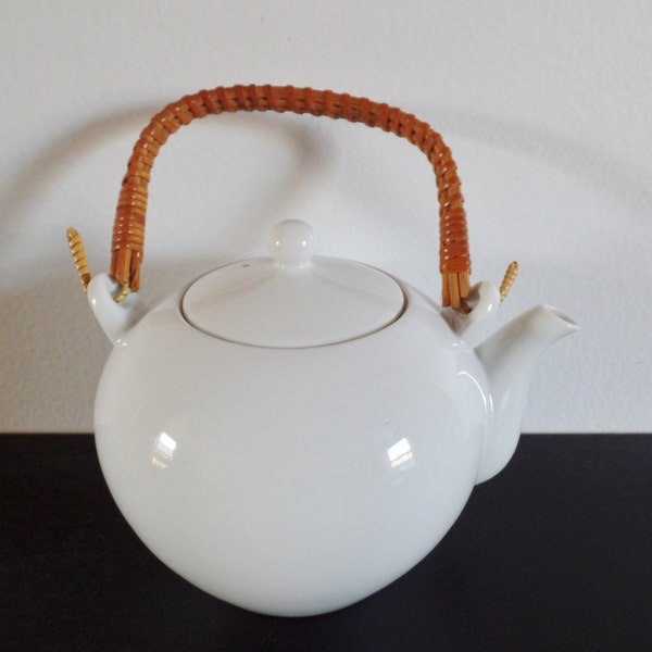 Vintage Asahi Japan Teapot  - Beautiful All White!