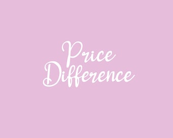May include: A light pink background with the words "Price Difference" written in a white, cursive font. The text is centered and takes up a significant portion of the image.