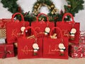 Personalized Christmas Gift Bags, Red Gift Bags,Xmas Gift Bags, Christmas Party Bags,Christmas Sacks,Custom Christmas Gift Bag,Christmas Eve