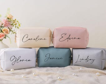 Custom Makeup Bag, Personalized Bridesmaid Gifts, Wedding Gift, Travel Toiletry Bag, Cosmetic Bag, Birthday Gift for Her, Christmas Gifts