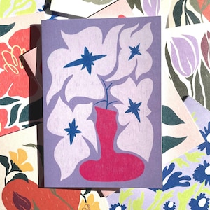 Greeting Card Bouquet in Vase | All Occasion Greeting Card | Blank Inside with Envelope