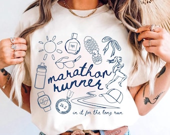 Marathon Runner Doodle Comfort Colors Shirt,Gift for Marathon Runner Gift,First Marathon Shirt,Gift for Marathoner Shirt,26.2 Marathon Shirt