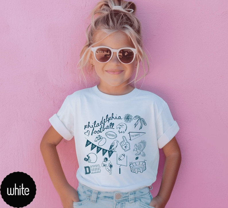 Philadelphia Football Comfort Colors Shirt,Cute Trendy Philly Football Shirt,Philadelphia Game Day Shirt,Gift for Philadelphia Football Fan zdjęcie 2