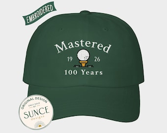 100th Birthday Gift,100th Birthday Golf Hat,Mastered 100 Years,Great Grandpa Dad 100th Birthday Gift,Golfing Gift for 100th,100th Golf Gift