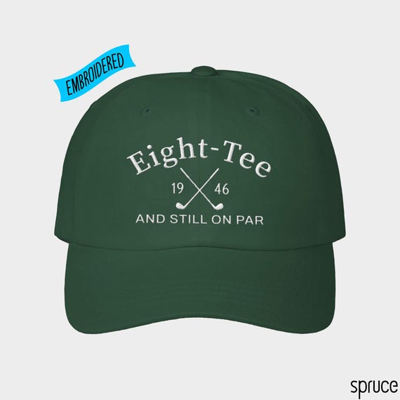 80th Birthday Gift for Men,80th Birthday Golf Hat,Eight-Tee Eigh-Tee Still On Par,Grandpa Dad 80th Birthday Gift,Golf Lover Gift for 80th