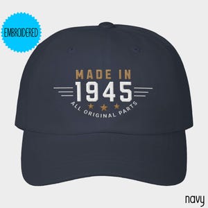 80th Birthday Gift,80th Birthday Hat,Made in 1945 Original Parts Hat,Grandpa 80th Birthday Gift,Dad 80th Birthday Gift,Gift for 80th