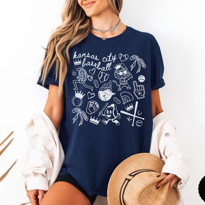 Kansas City Baseball Comfort Colors Shirt,Trendy Kansas City KC Baseball Shirt,Kansas City Game Day Tee Shirt,Gift for KC Baseball Fan Gift image 10