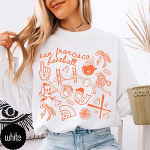 San Francisco Baseball Crewneck Sweatshirt,Cute SF San Francisco Baseball Game Day Shirt,Gift for SF San Francisco Baseball Fan Gift