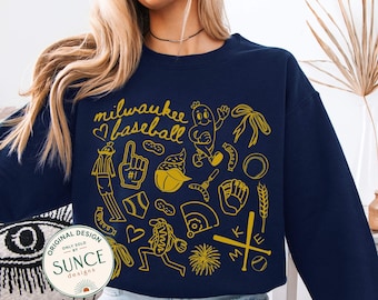 Milwaukee Baseball Crewneck Sweatshirt,Milwaukee Baseball Game Day Shirt,Gift for Milwaukee Baseball Fan Gift,Milwaukee Baseball Hoodie