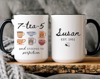 Regalo de 75 cumpleaños, Regalo para mujer de 75 años, Regalo de 75 cumpleaños para mujeres, Regalo de 75 cumpleaños para abuela/mamá, Taza de 75 cumpleaños, Taza 7-tea-5