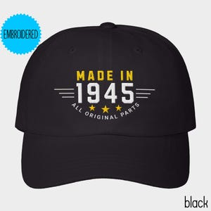 80th Birthday Gift,80th Birthday Hat,Made in 1945 Original Parts Hat,Grandpa 80th Birthday Gift,Dad 80th Birthday Gift,Gift for 80th