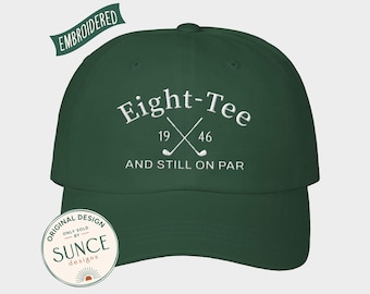 80th Birthday Gift for Men,80th Birthday Golf Hat,Eight-Tee Eigh-Tee Still On Par,Grandpa Dad 80th Birthday Gift,Golf Lover Gift for 80th