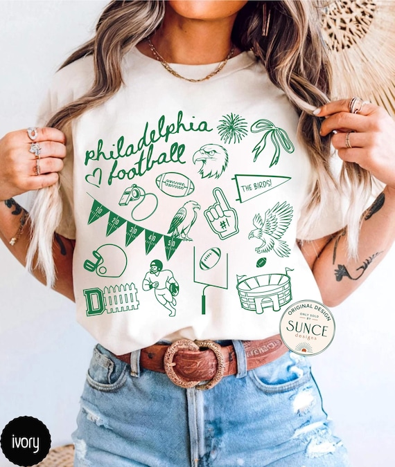 Philadelphia Football Comfort Colors Shirt,Cute Trendy Philly Football Shirt,Philadelphia Game Day Shirt,Gift for Philadelphia Football Fan