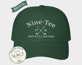 90th Birthday Gift for Men,90th Birthday Golf Hat,Nine-Tee and Still On Par,Grandpa Dad 90th Birthday Gift,Golf Lover Golfing Gift for 90th