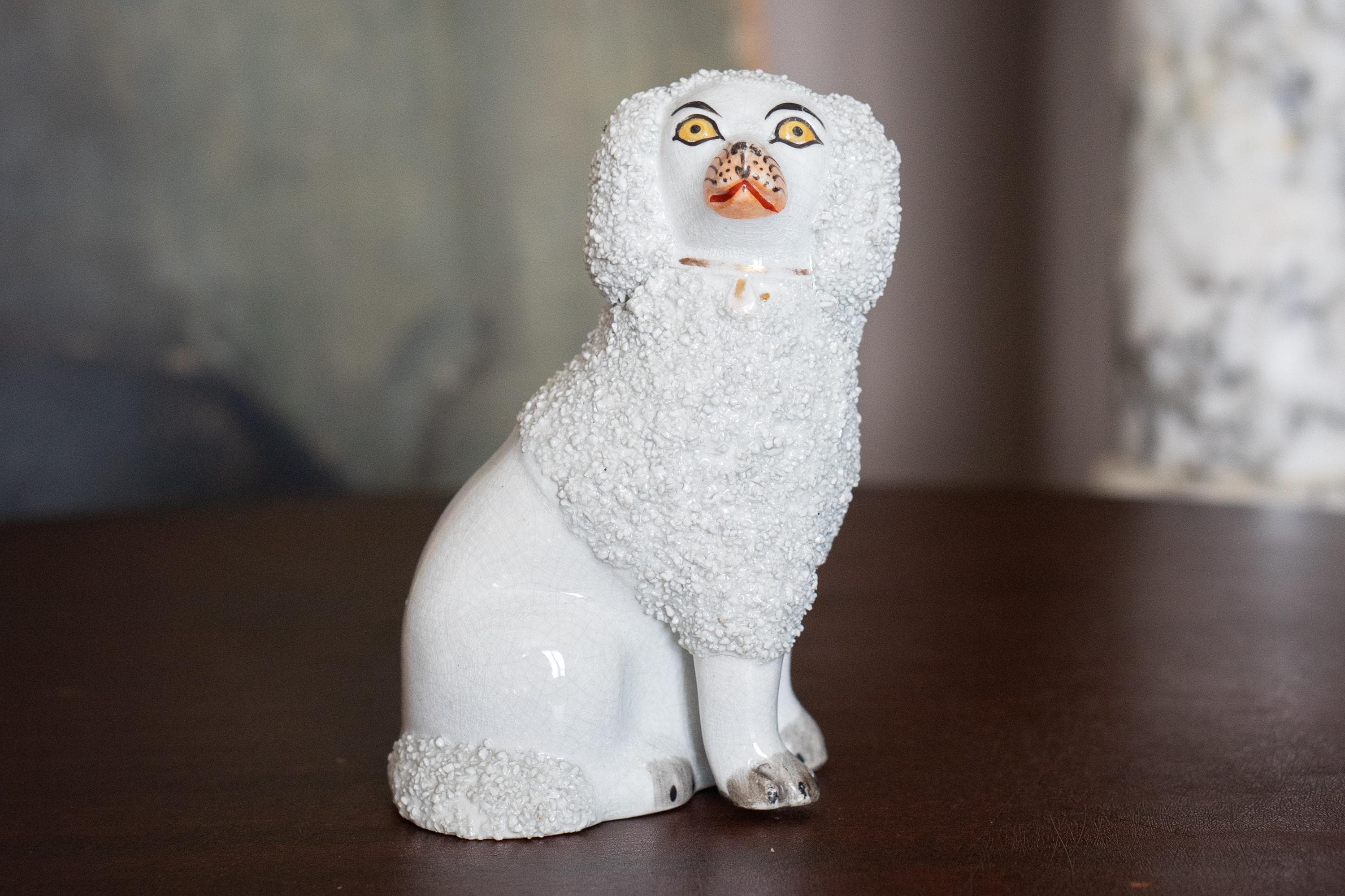 Paire De Figurines Anciennes En Poterie De Cerf De Staffordshire Bocage 19%c3%a8me Si%c3%a8cle Anglais