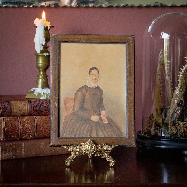 Antique Victorian Portrait Drawing