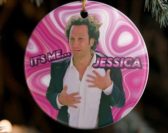 The Hot Chick Ornament, It's Me Jessica Ceramic Glossy Christmas Decor