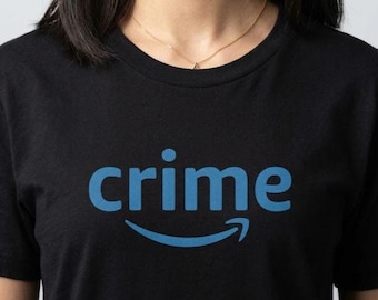 Brottströja, rolig logotypparodi-tröja, mörk humor-tröja