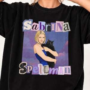 Maglietta di Sabrina Spellman, maglietta di Sabrina, vita da strega, maglietta della sitcom anni '90, maglietta retrò di Halloween con colori comodi, regalo da strega
