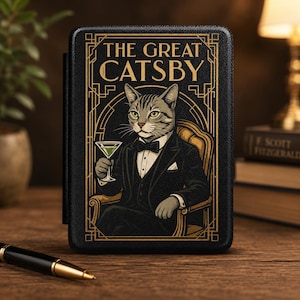 Gatsby Kindle Hülle, Lustige Katzenliebhaber eBook Hülle