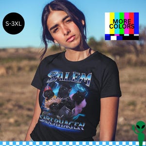 セーラム・セイバーヘイゲン シャツ、サブリナ・ザ・ティーンエイジ・ウィッチ T シャツ、90 年代のテレビ シットコム T シャツ