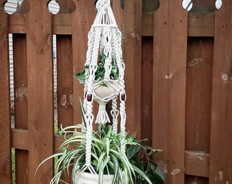 Macrame Hanging Plant Holder - Hanging Plant Indoor - Macrame Planter - Macrame Boho - Indoor Plant Holder - Hanging Macrame Planter - Large