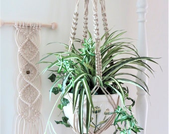 Macrame Plant Hanger - Macrame Hanging Planter - Plant Hanger - Macrame Plant Holder - Large Plant Hanger - Farmhouse Decor Living Room