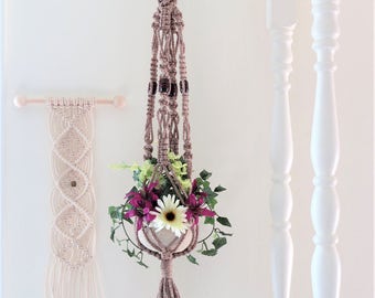 Small Plant Holder - Small Macrame Plant Hanger - Small Planter - Short Macrame Plant Hanger - Plant Holder Hanging - Macrame Plant Holder