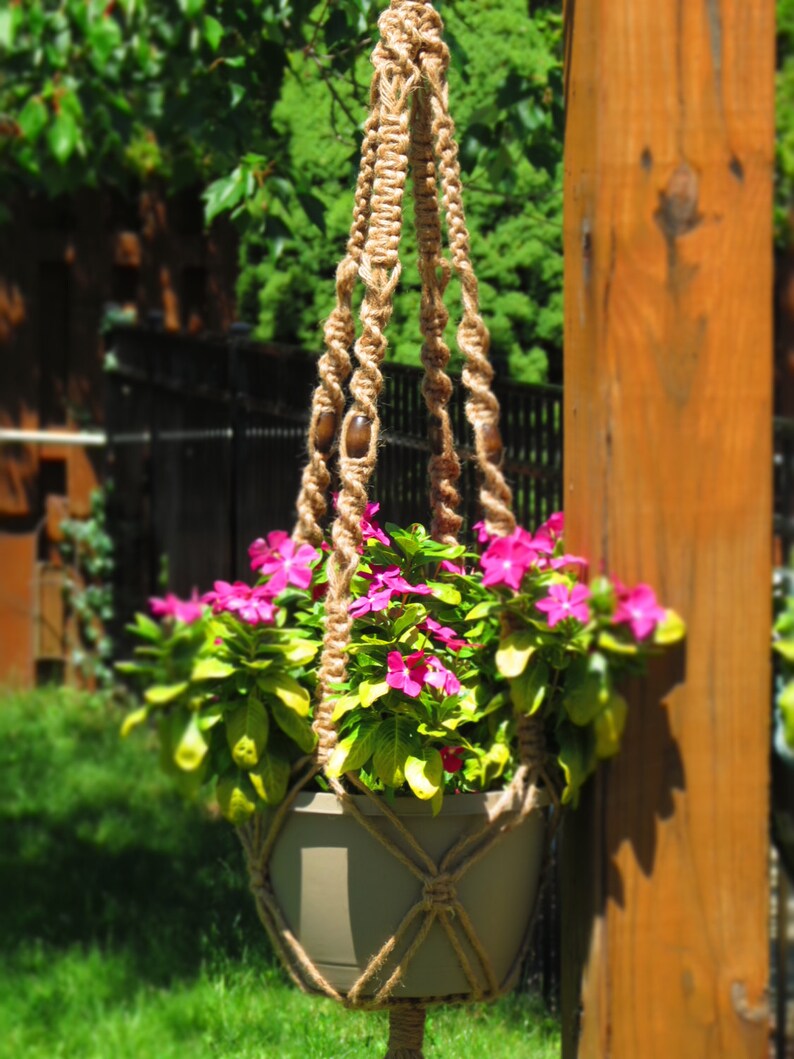 Patio Decor Planters Hanging Macrame Image 0